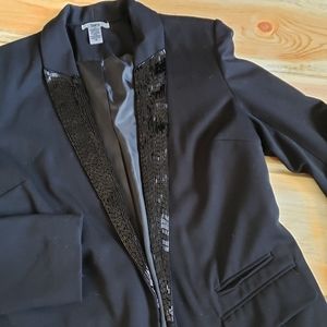 Women's black beaded blazer, size Medium